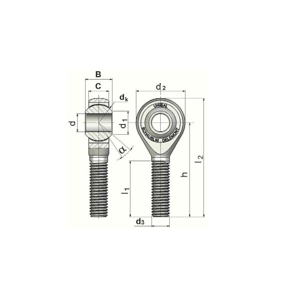 rotule unibal série compétition SMLGM16.50