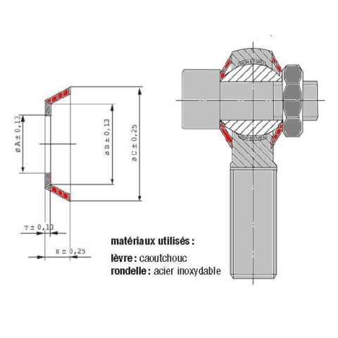 joint d'étanchéité pour rotule Ø14 2